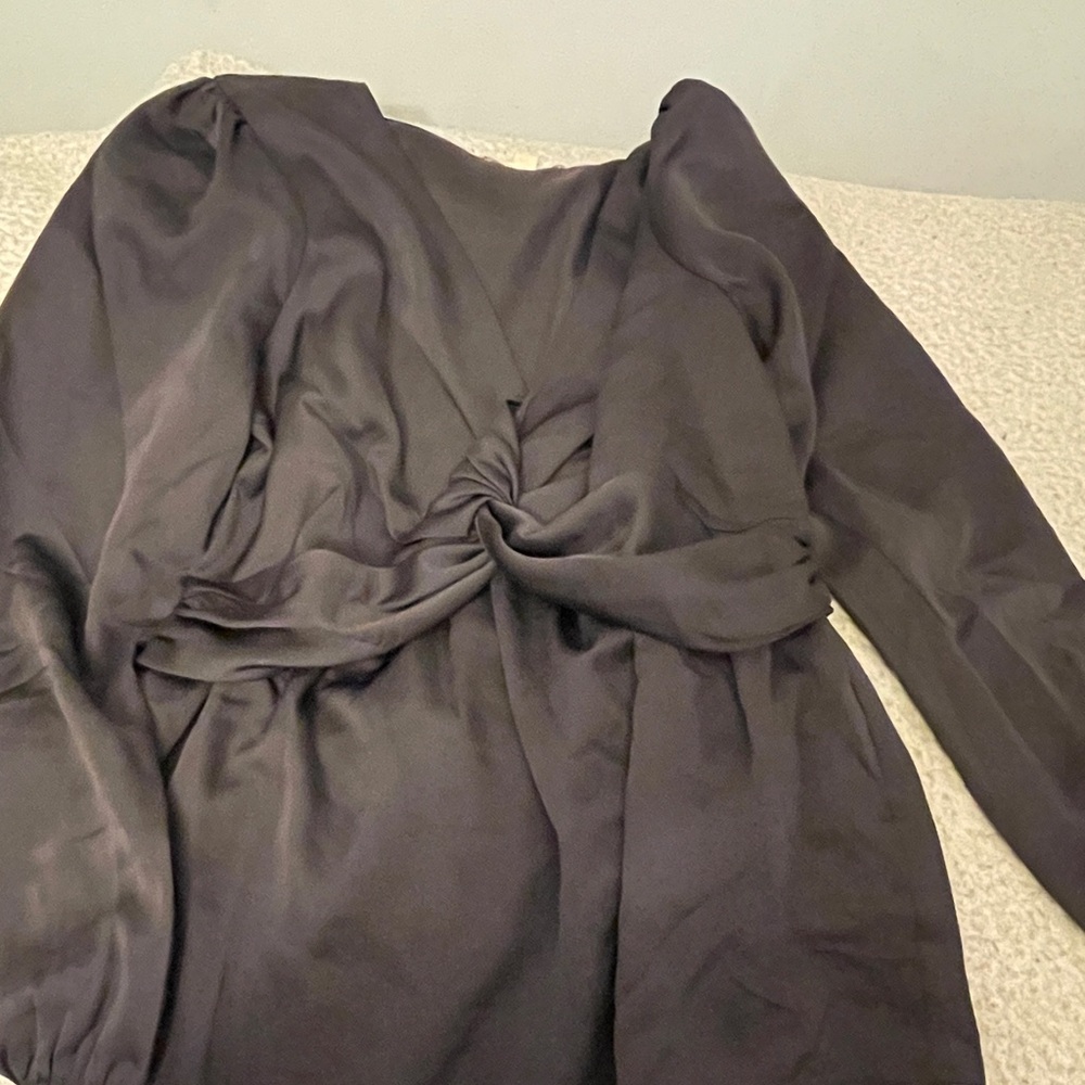 Elegant Black Long Sleeve Blouse